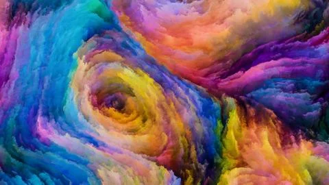 Acceleration of Colorful Paint Stock Illustration