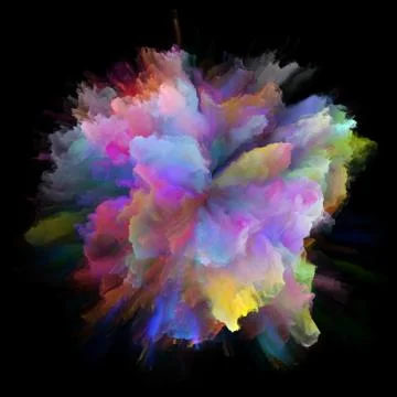 Acceleration of Colorful Paint Splash Explosion Stock Illustration