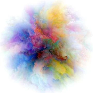 Acceleration of Colorful Paint Splash Explosion Stock Illustration