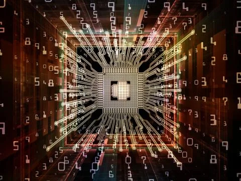 Acceleration of Computer CPU Illustrazione stock