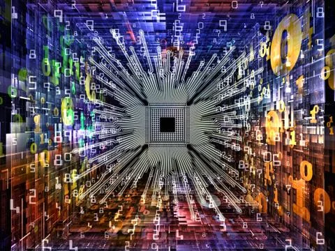 Acceleration of Computer CPU Stock Illustration