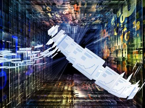 Acceleration of Conceptual Space Stock Illustration