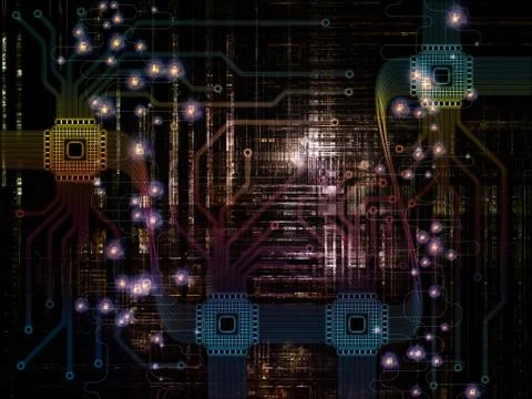 Acceleration of CPU Realm Stock Illustration