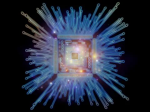 Acceleration of Digital Processor 스톡 일러스트
