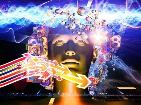 Acceleration of Digital Science Stock Illustration