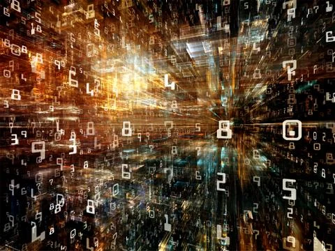 Acceleration of Digital Space Stock Illustration