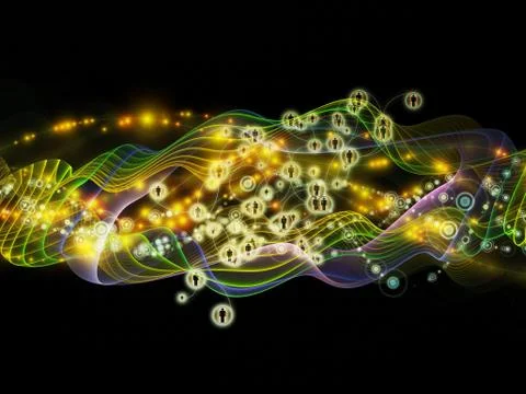 Acceleration of Dynamic Network Illustrazione stock