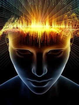 Acceleration of Human Mind Stock Illustration