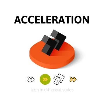 Acceleration icon in different style Stock Illustration