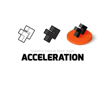 Acceleration icon in different style Illustrazione stock