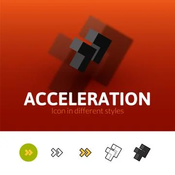 Acceleration icon in different style Stock Illustration