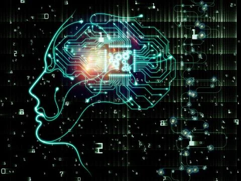 Acceleration of Machine Consciousness Stock Illustration