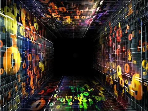 Acceleration of Numbers Stock Illustration