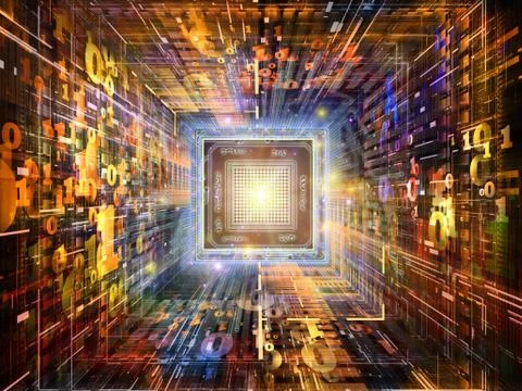Acceleration of Numbers Stock Illustration