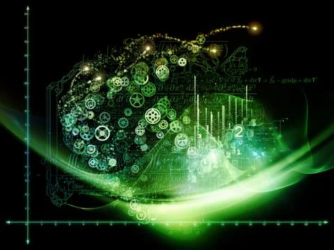 Acceleration of Numbers Stock Illustration