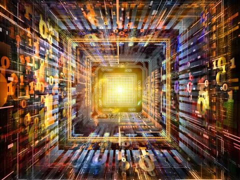 Acceleration of Numbers Stock Illustration