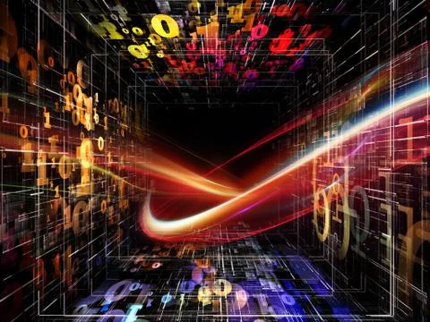 Acceleration of Numbers Stock Illustration