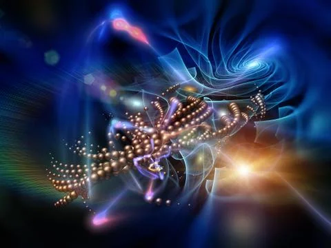 Acceleration of Particles Stock Illustration