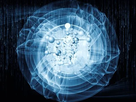 Acceleration of Particles Stock Illustration