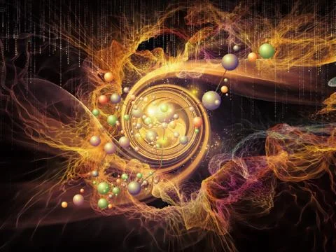 Acceleration of Particles Stock Illustration