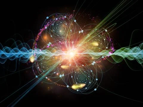 Acceleration of Quantum Wave Stock Illustration