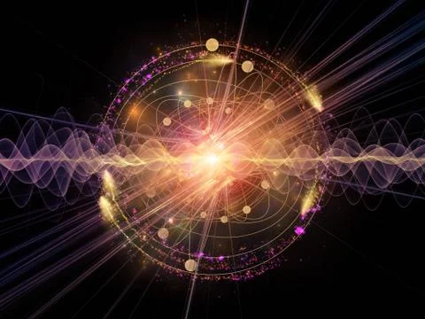 Acceleration of Quantum Wave 스톡 일러스트