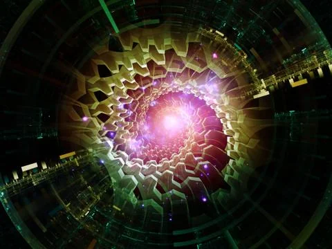 Acceleration of Space Emitter Stock Illustration