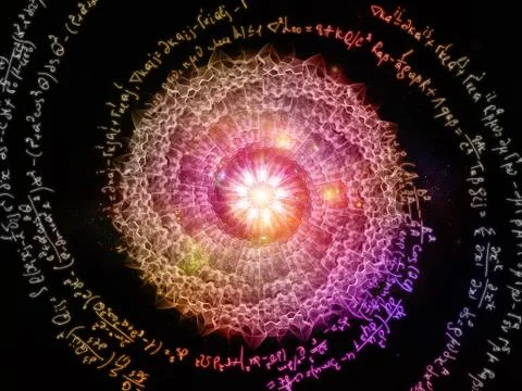 Acceleration of Space Geometry Stock Illustration