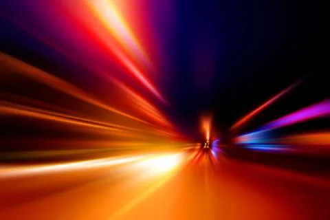 Acceleration speed motion on night road Stock Illustration