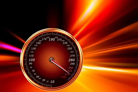 Acceleration speed motion on night road Illustrazione stock
