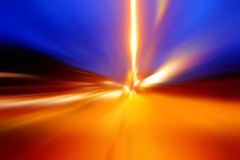 Acceleration speed motion on night road Stock Illustration