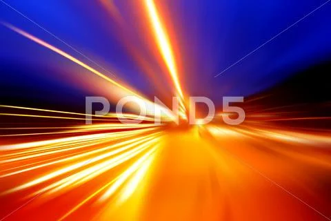 Acceleration speed motion on night road Stock Illustration