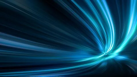 Acceleration speed motion on night road. Abstract blue background Stock-Illustration
