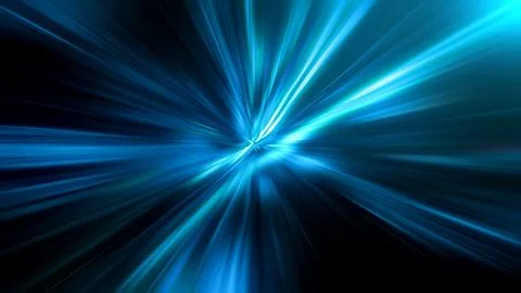Acceleration speed motion on night road. Abstract blue background Stock-Illustration