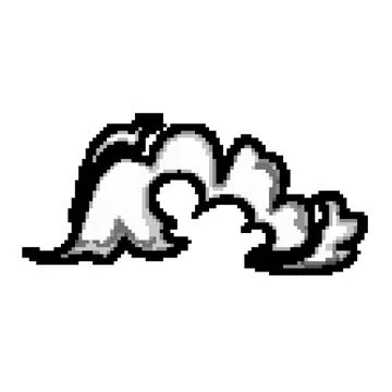 Acceleration speed smoke cloud pixel art vector illustration Stock Illustration