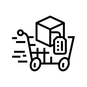 Acceleration technical sales engineer line icon vector illustration Stock Illustration