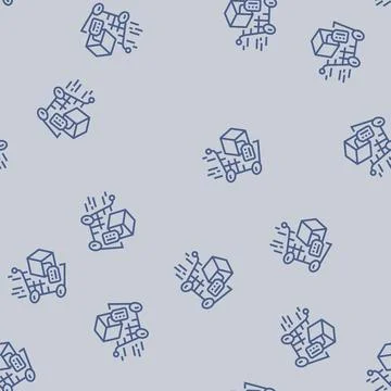 Acceleration technical sales engineer line seamless pattern Stock Illustration