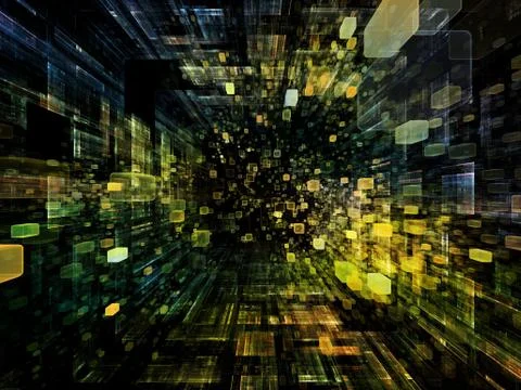 Acceleration of Virtual Space Stock Illustration