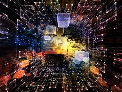 Acceleration of Virtual Space Stock Illustration