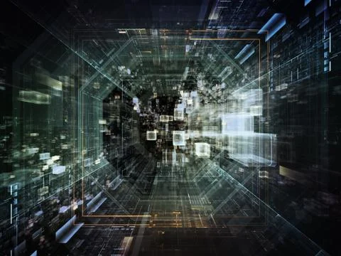 Acceleration of Virtual Space Stock Illustration