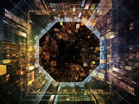 Acceleration of Virtual Space Stock Illustration