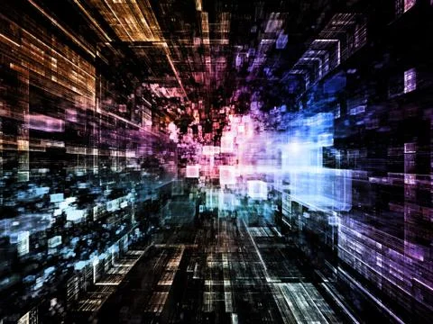 Acceleration of Virtual Space 스톡 일러스트