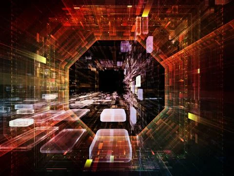 Acceleration of Virtual Space 스톡 일러스트