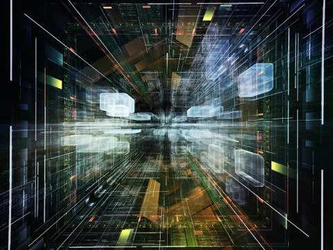 Acceleration of Virtual Space 스톡 일러스트