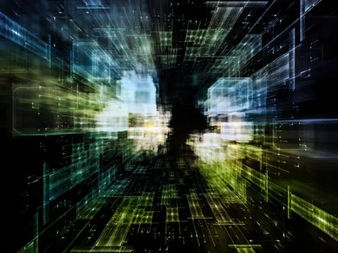 Acceleration of Virtual Space Stock Illustration