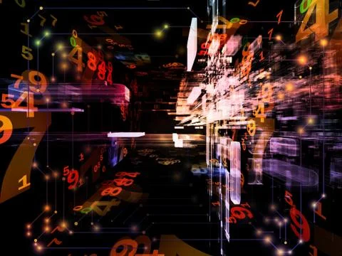 Acceleration of Virtual Space Stock Illustration