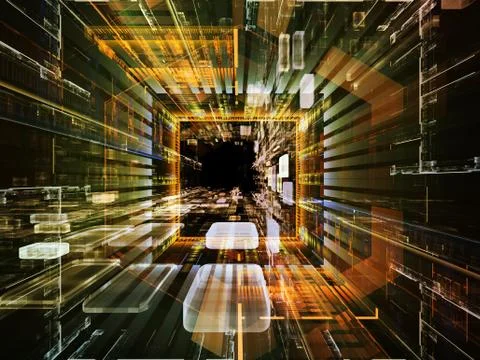 Acceleration of Virtual Space Illustrazione stock