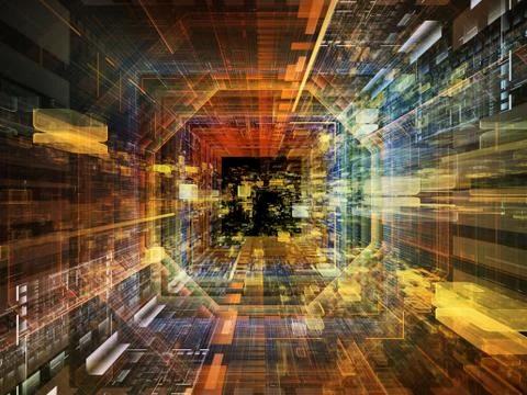 Acceleration of Virtual Space 스톡 일러스트