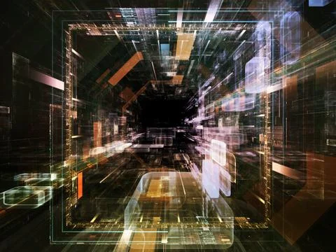 Acceleration of Virtual Space Stock Illustration