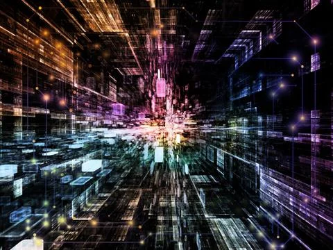 Acceleration of Virtual Space Stock Illustration